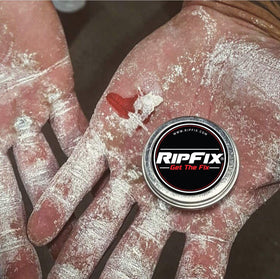 Application of RipFix on a hand demonstrating targeted protection and relief