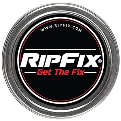 RipFix front tin showing compact packaging and quick access benefit