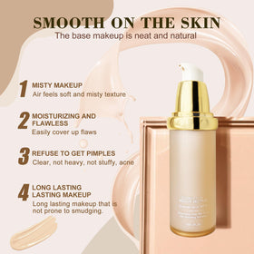 Rise Luxus close-up of foundation texture highlighting smooth hydration
