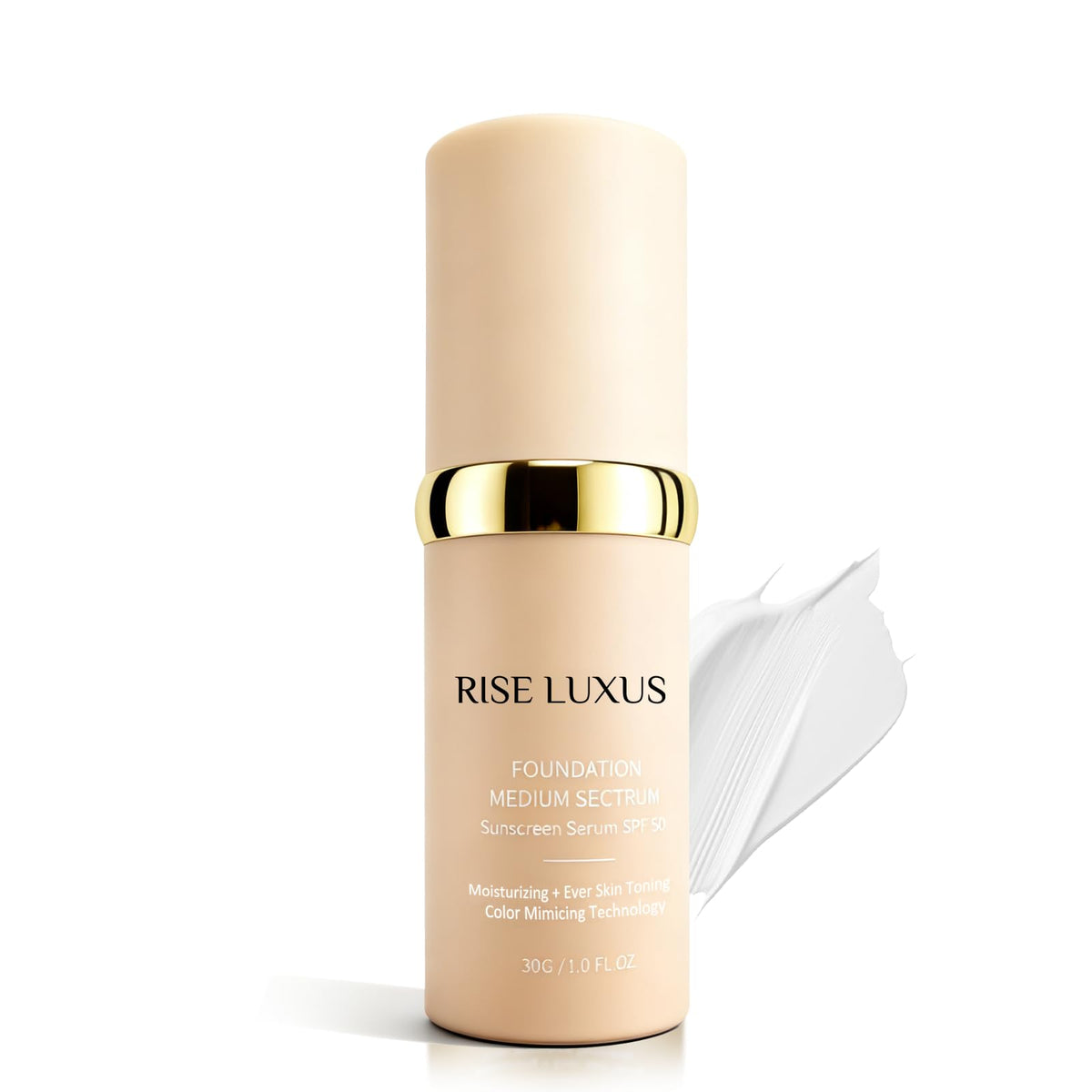 Rise Luxus front packaging showing bottle and branding with clear product view