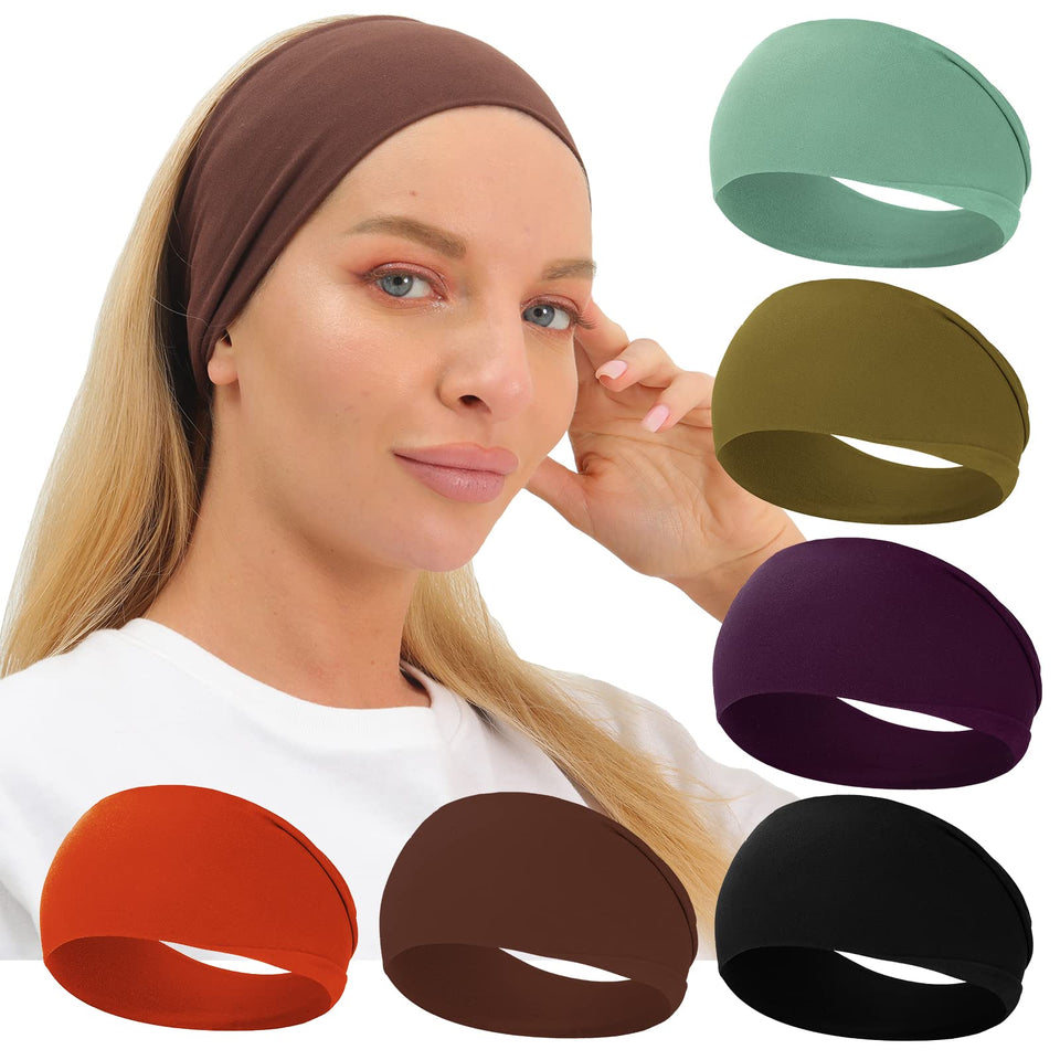 RITOPER front view six-pack black headbands showing neat stack and packaging benefit: ready rotation