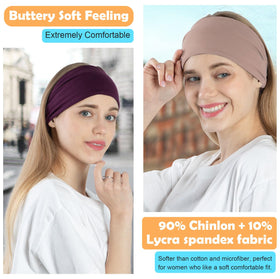 RITOPER headband on woman during yoga showing sweat-wicking benefit