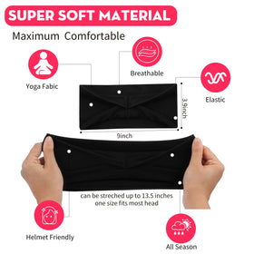RITOPER headband worn in yoga studio keeping hair secure and sweat managed