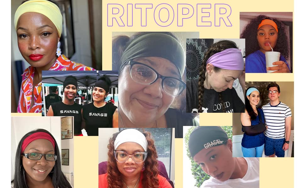 RITOPER headband styled in cafe setting offering versatile everyday wear and polished look