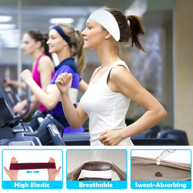 RITOPER headband beside ruler showing width and stretchable length