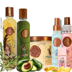 Ritual Botanico front packaging showing full five-product restoration kit benefits