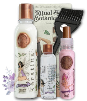 Ritual Botanico front packaging showing complete keratin kit and benefits