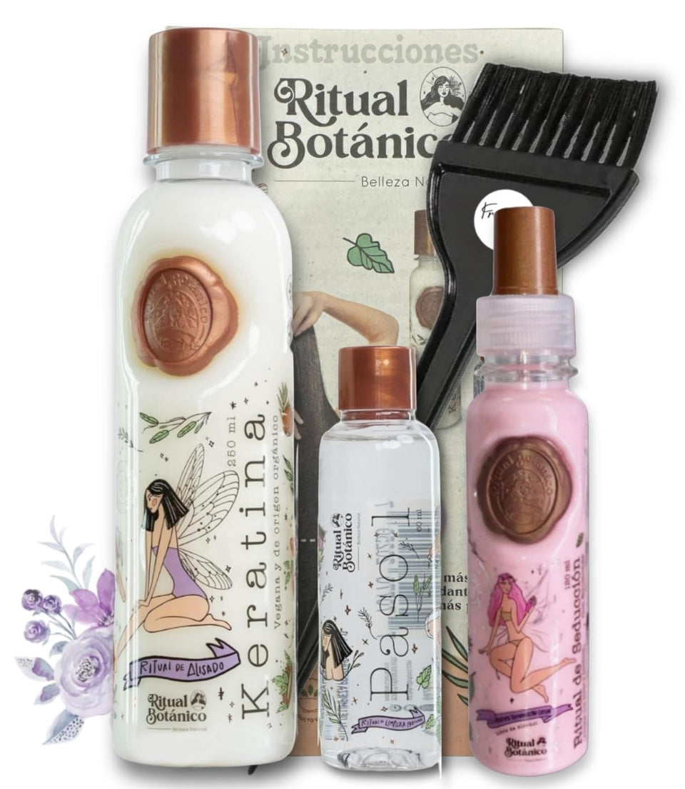 Ritual Botanico front packaging showing complete keratin kit and benefits