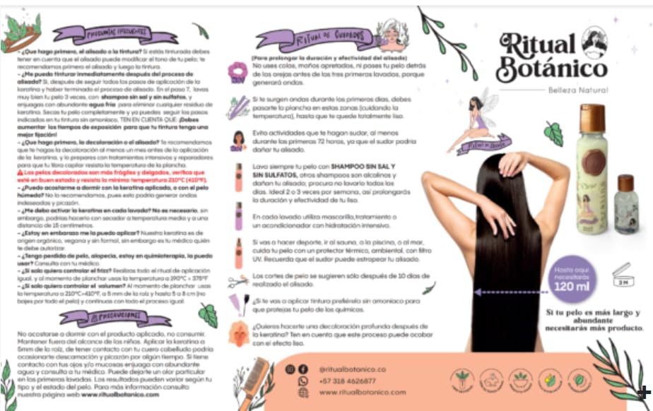 Ritual Botanico instruction booklet open with step-by-step guide