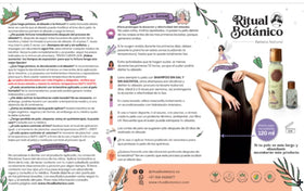 Ritual Botanico instruction booklet open with step-by-step guide