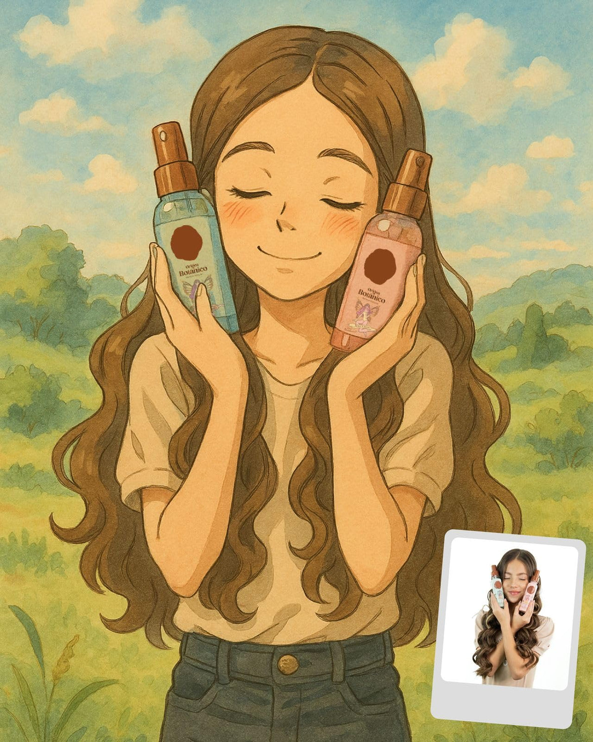 Ritual Botanico bottle in hand showing 120ml scale and travel convenience