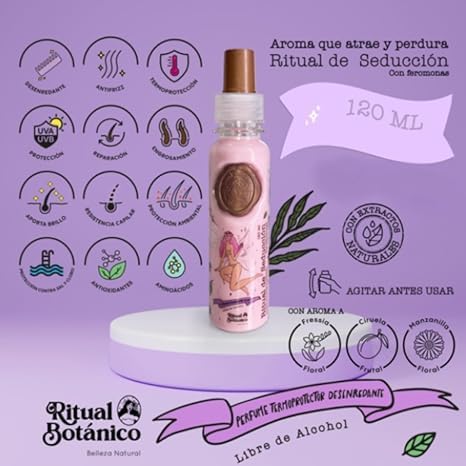 Ritual Botanico termo protector bottle detail protecting hair from heat