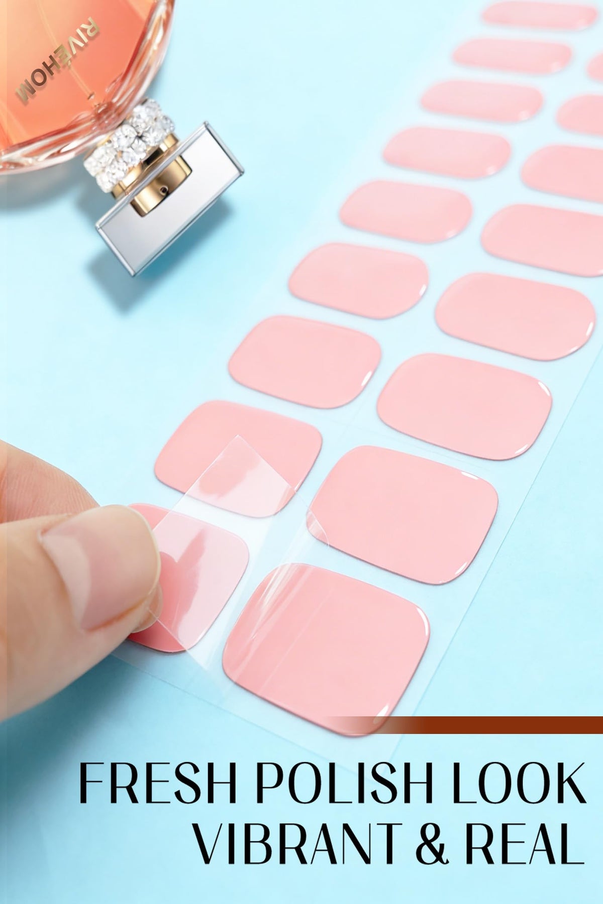 RIVÉHOM gentle peel-off removal demonstrating nail-safe method