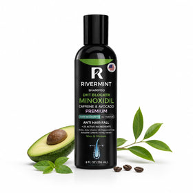 Rivermint front bottle showing brand and thickening shampoo benefits