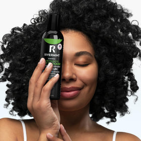 Rivermint label close-up showing active ingredients and clarity benefit