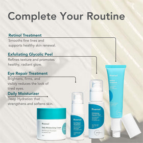 Riversol before and after comparison illustrating reduced redness appearance benefit
