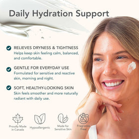Open Riversol jar filled with cream highlighting creamy consistency and absorption