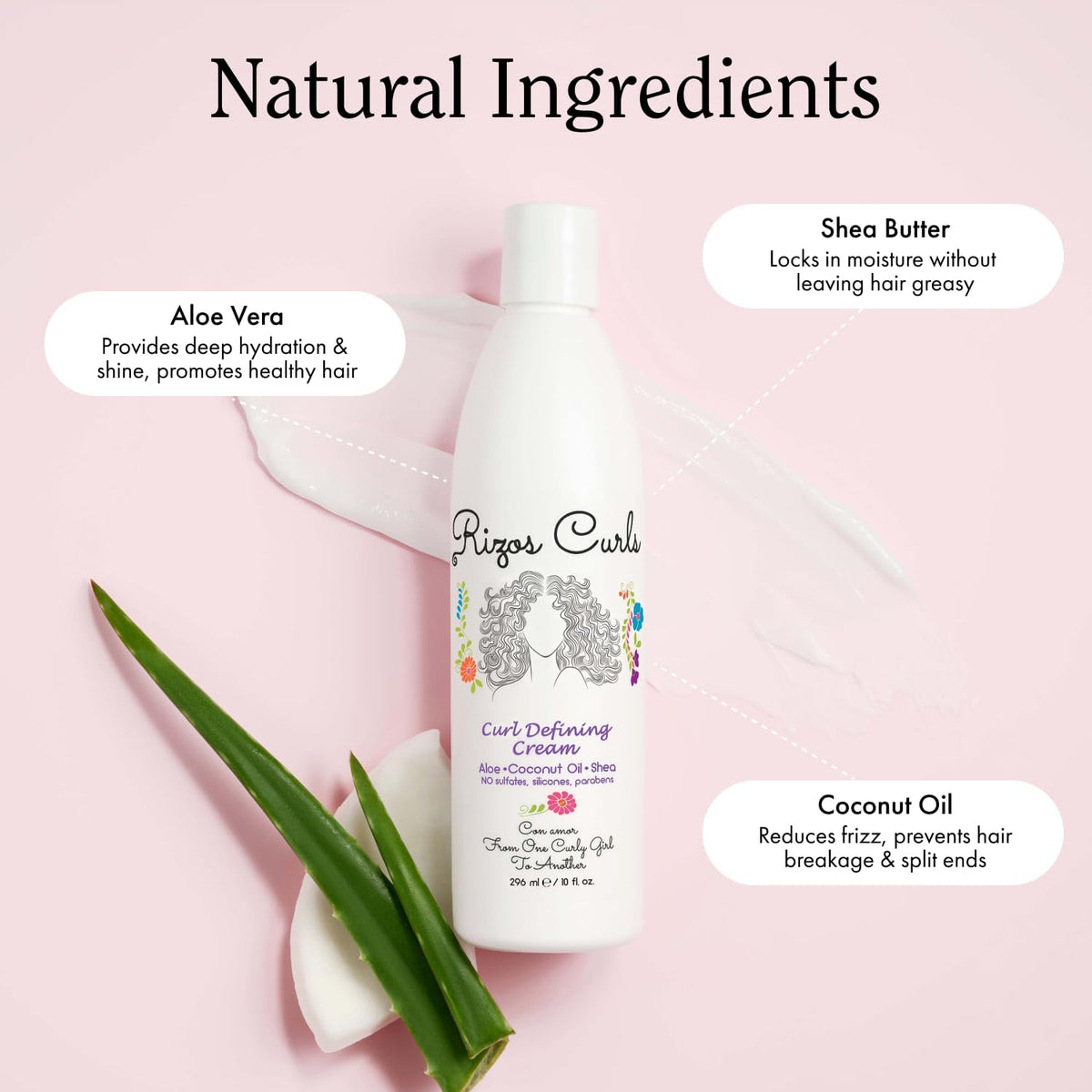 Rizos Curls applied to damp hair demonstrating even distribution and hydration
