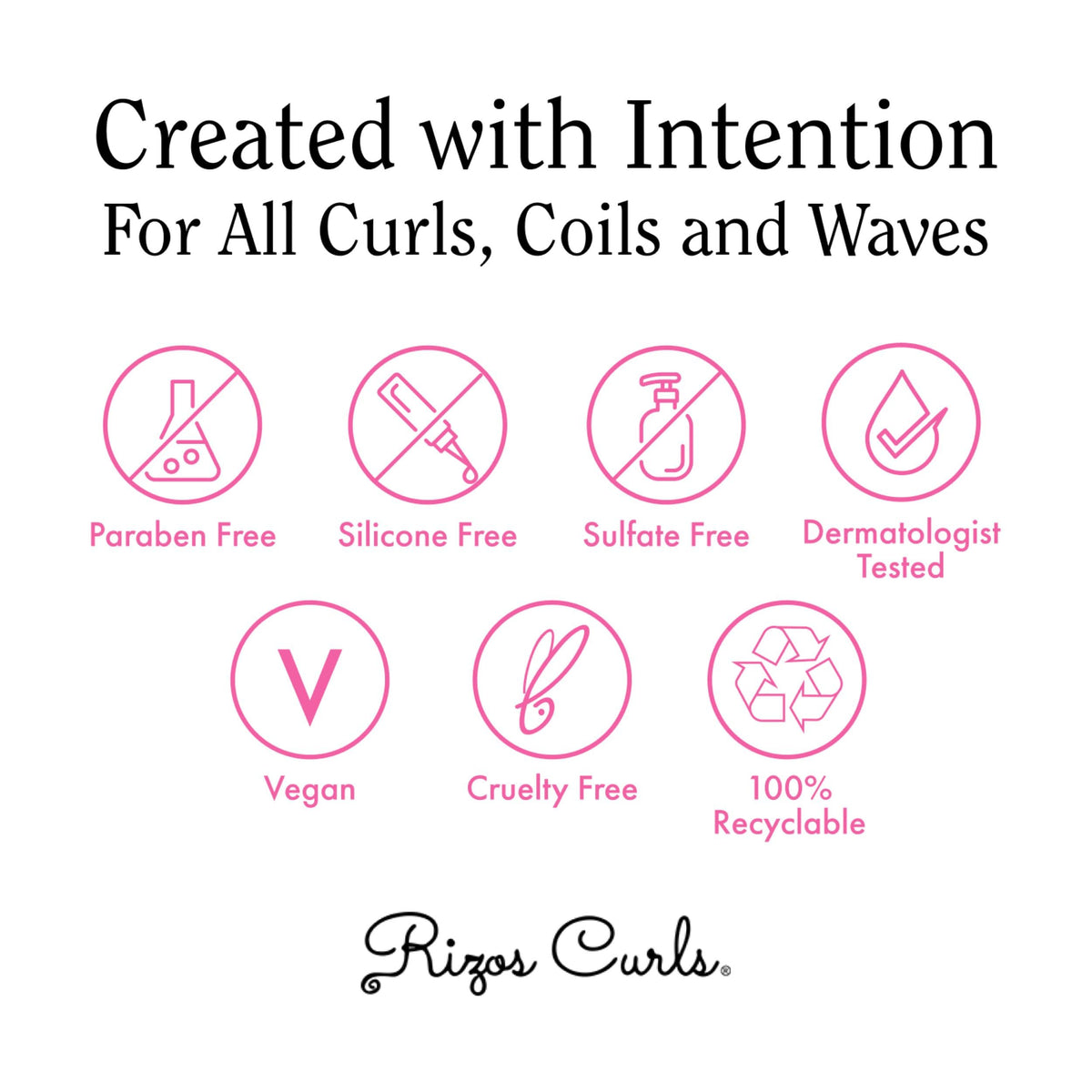 Rizos Curls before and after curls showing reduced frizz and improved volume