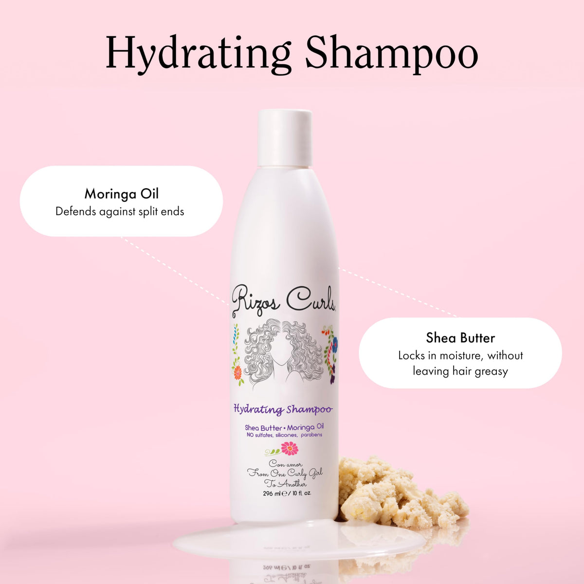 Rizos Curls conditioner cream detail showing rich hydration and slip