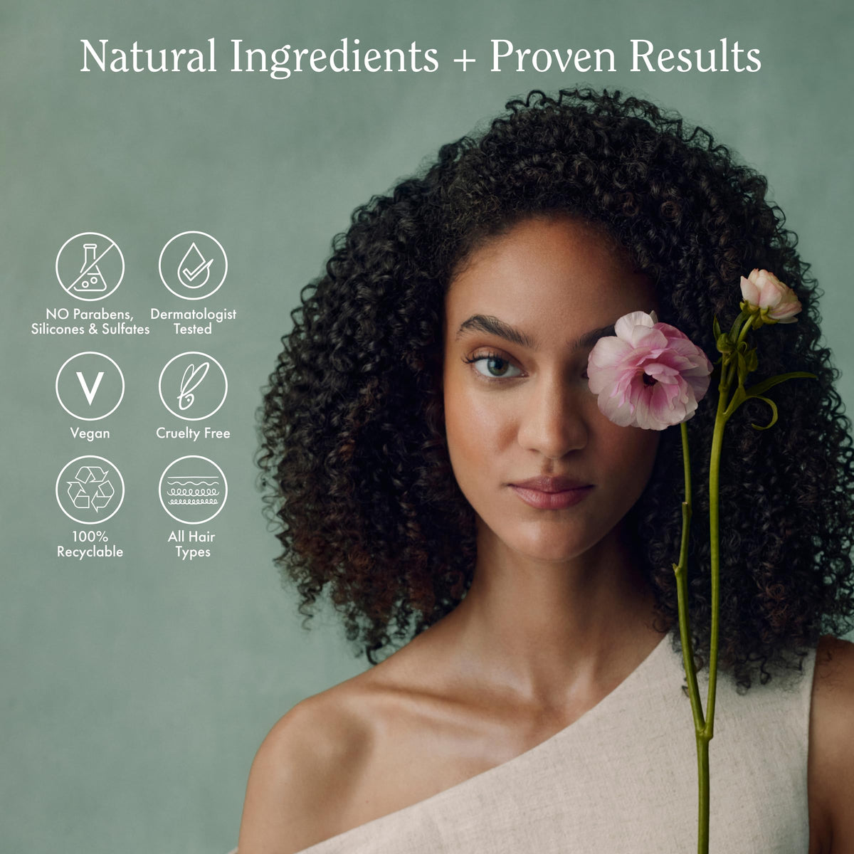 Rizos Curls label close-up highlighting biotin and ingredient claims