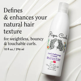 Rizos Curls cream texture close-up highlighting smooth, non-greasy finish
