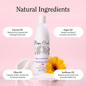 Rizos Curls curl cream dollop on hand illustrating lightweight definition benefit