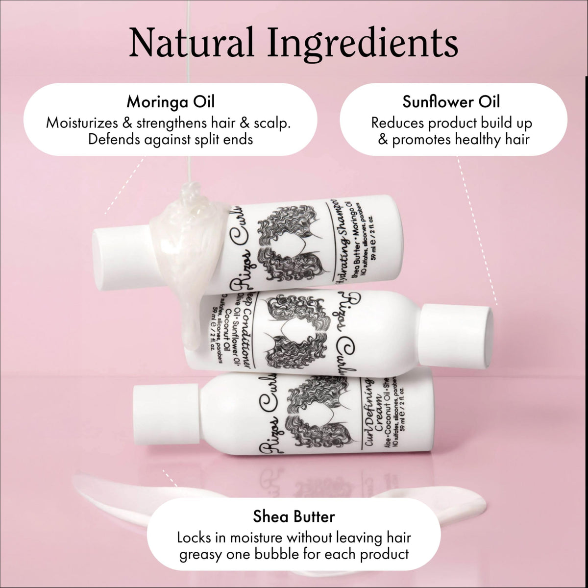 Rizos Curls deep conditioner cream close-up, nourishing olive and coconut oils