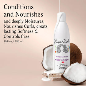 Rizos Curls creamy conditioner texture close-up illustrating rich slip