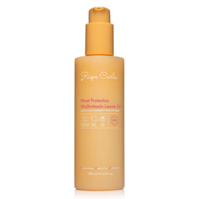 Rizos Curls front bottle showing product and clean design benefits shine