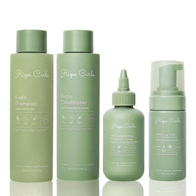 Rizos Curls front packaging showing collection and clear benefit of length support