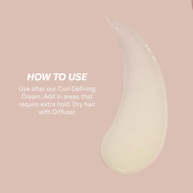 Rizos Curls label close-up showing sulfate- and paraben-free claims