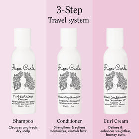 Rizos Curls hydrating shampoo pour texture, gentle cleansing benefit