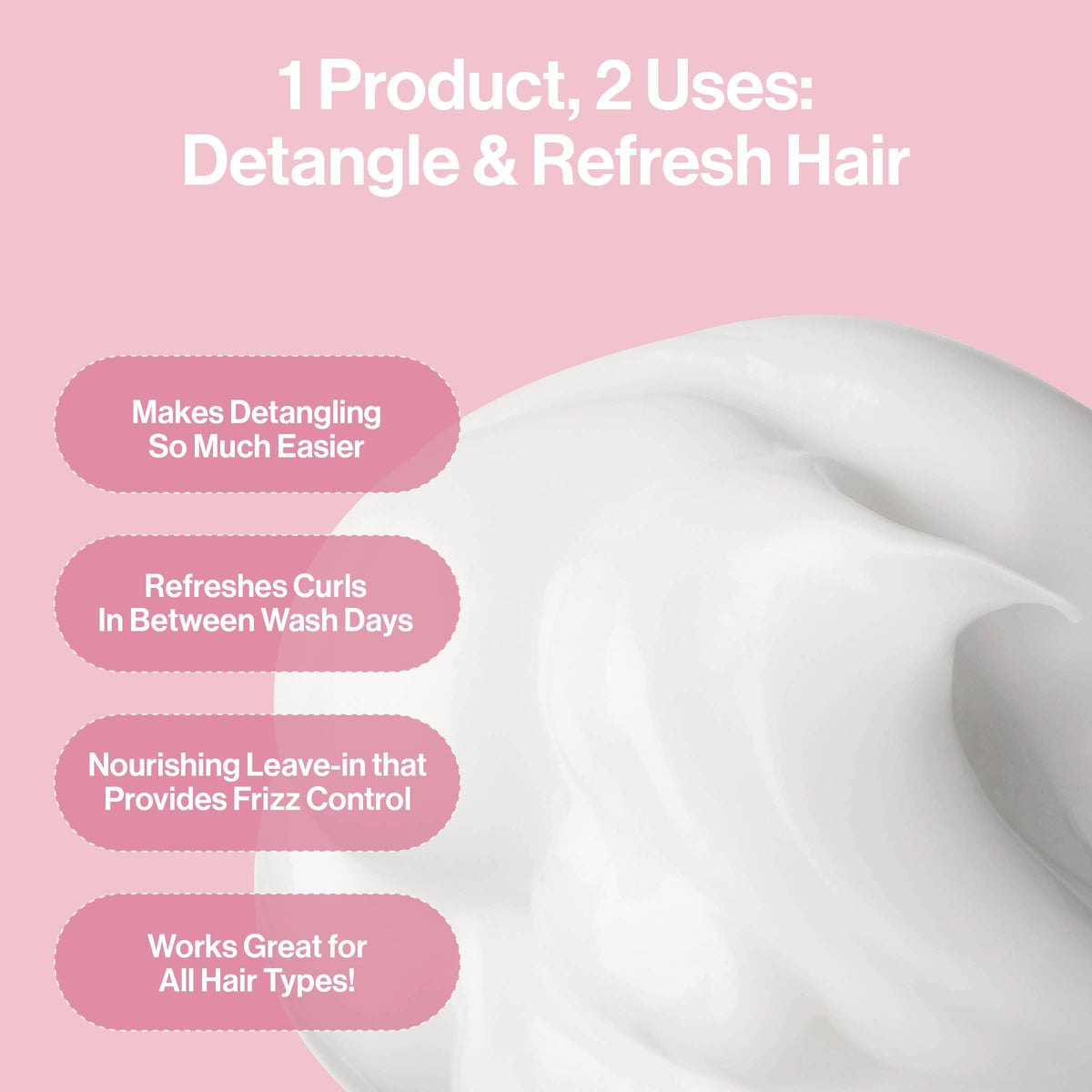 Rizos Curls used on curly hair to detangle and revive shape and definition