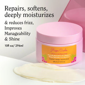 Rizos Curls creamy mask texture closeup displaying rich moisturizing feel