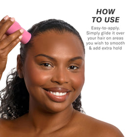 Rizos Curls wax stick inside travel pouch ready for on-the-go touch-ups