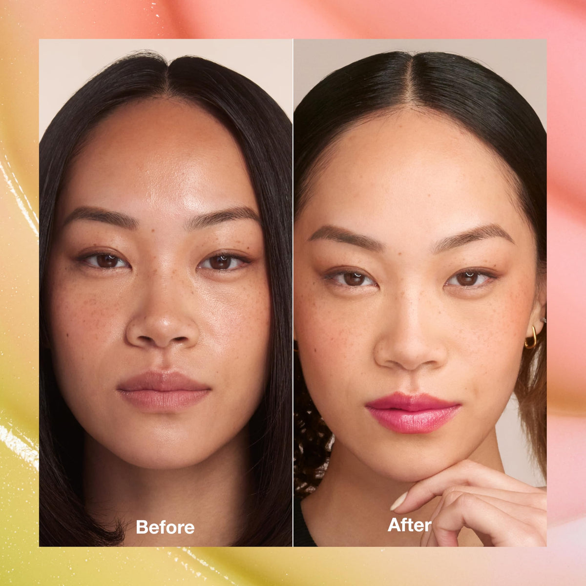 RMS Beauty Chameleon gloss texture swipe highlighting dewy finish