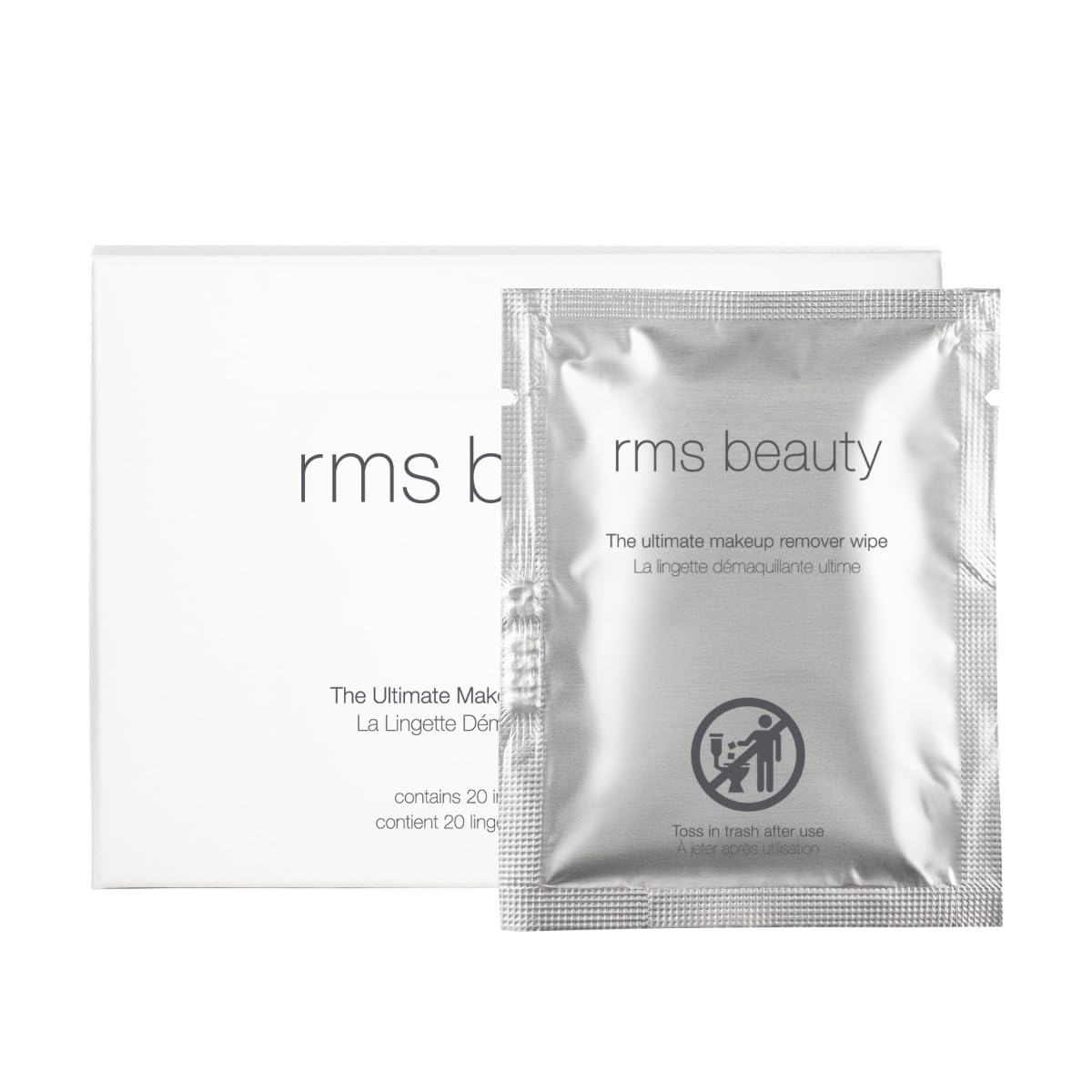RMS Beauty front packaging showing 30-count box and clean branding benefit convenience