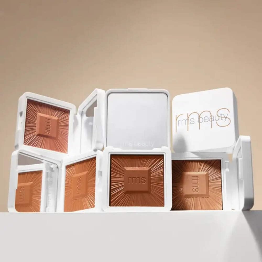 RMS Beauty hydra bronzer open with mirror for easy on-the-go touch-ups