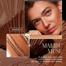 RMS Beauty hydra bronzer beside coin showing compact size and portability