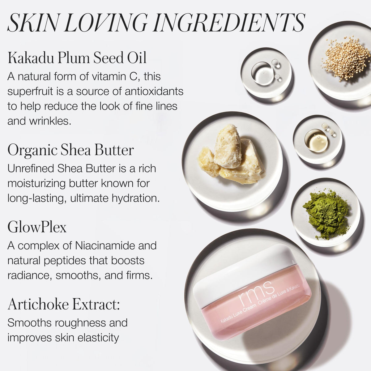 RMS Beauty shea butter chunk highlighting rich, soothing hydration