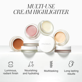 RMS Beauty luminizer open pot showing creamy satin-pearl texture for natural glow