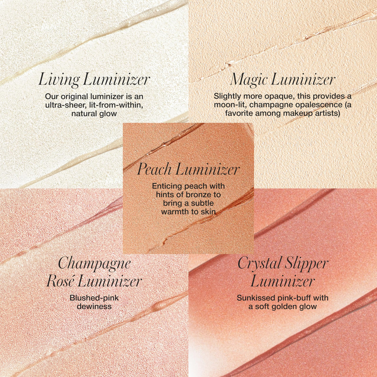 RMS Beauty luminizer swatch on arm illustrating subtle, buildable sheen