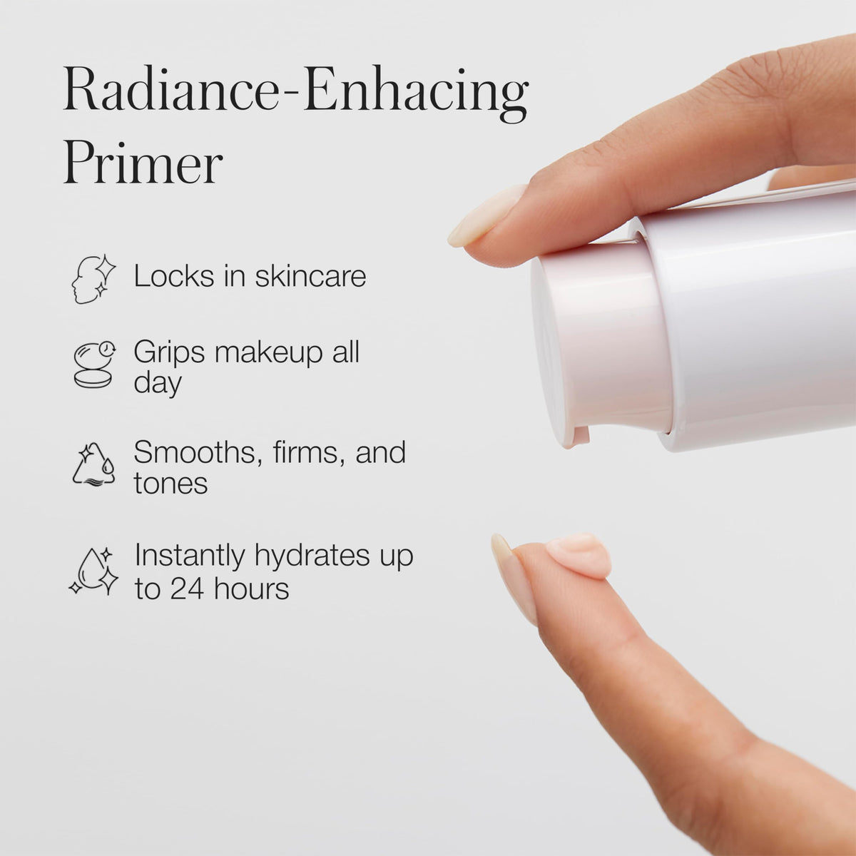 RMS Beauty pump dispenser detail for controlled, hygienic application