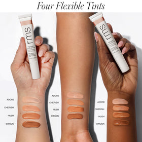 RMS Beauty product applied under-eye on model to brighten and de-puff