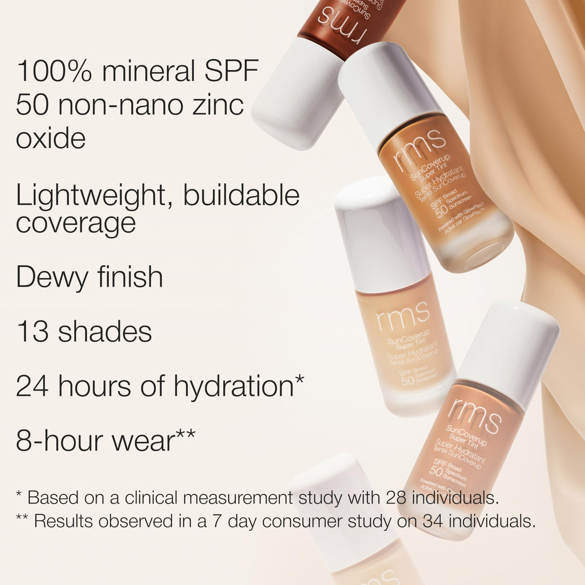 RMS Beauty drops compared to show buildable coverage and sheer tint