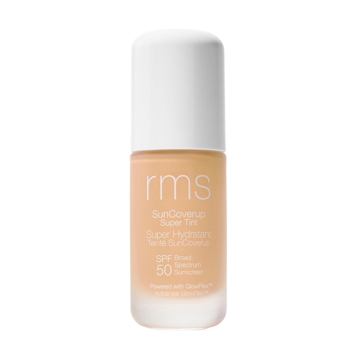 RMS Beauty front packaging showing SPF 50 and tinted moisturizer benefits