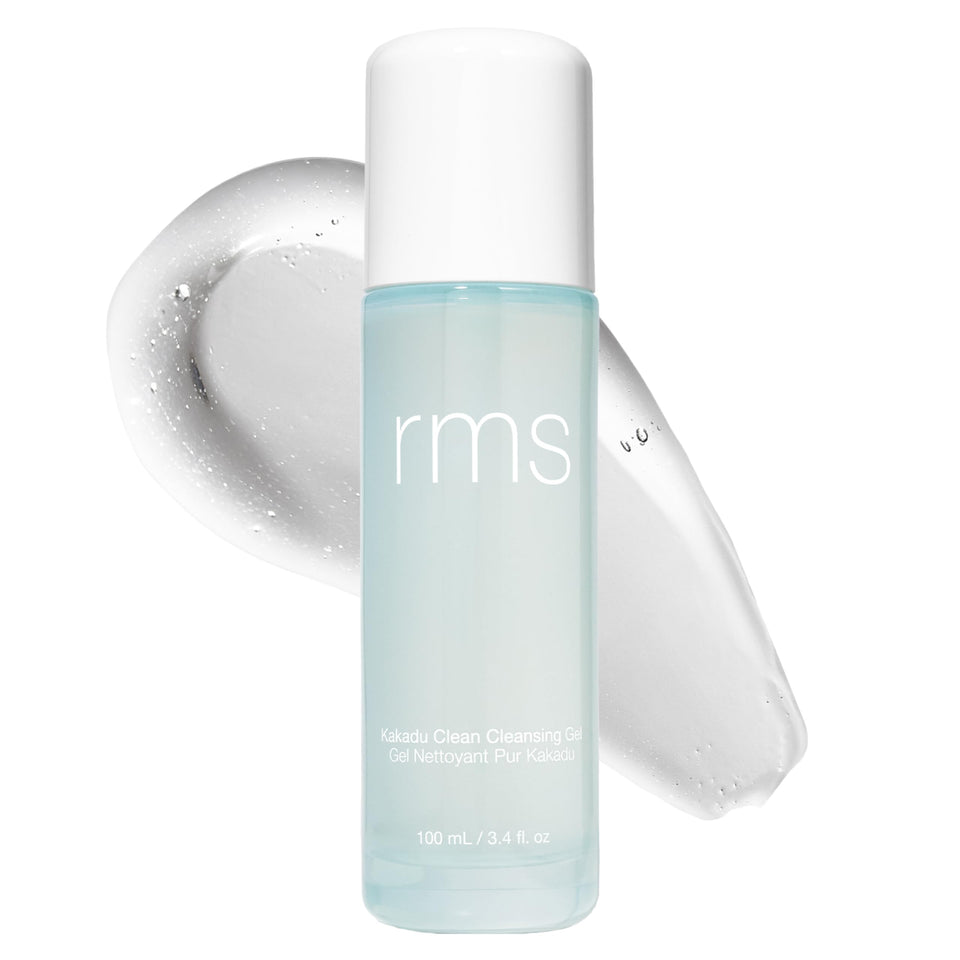 RMS Beauty front packaging showing bottle and label, clear product identity and benefit