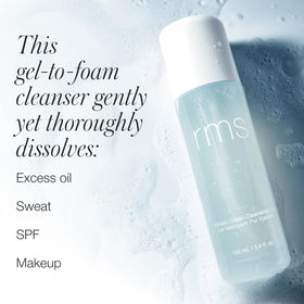 RMS Beauty gel texture close-up showing smooth gel consistency for gentle cleansing