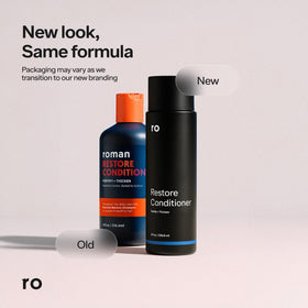 Ro label close-up listing salicylic acid, shea butter and coconut benefits